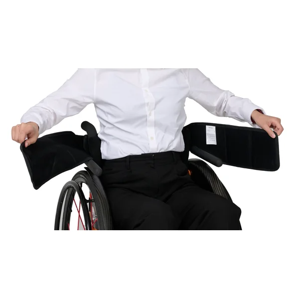 Air Belt S~2: Wheelchair double support strap with card organizer