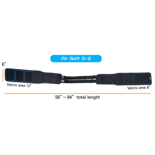 Air Belt S~2: Wheelchair double support strap with card organizer