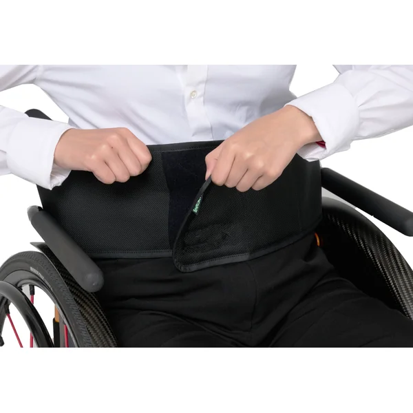 Air Belt S~2: Wheelchair double support strap with card organizer