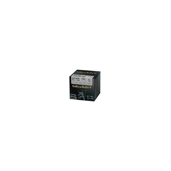 BOITE DE 100 CARTOUCHES SELLIER BELLOT CAL.223REM FMJ 55GRS - CATEGORIE B