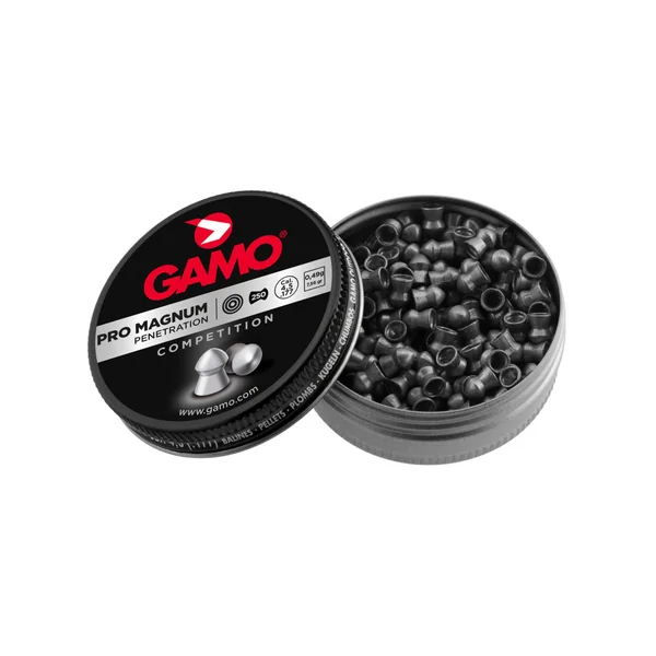 BOITE DE 250 BALLES A AIR GAMO PLOMBS SPÉCIAL TIR DE PRÉCISION TÊTE ARRONDIE CAL.4.5 PRO MAGNUM COMPETITION