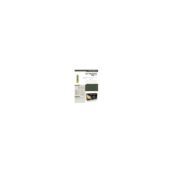 BOITE DE 50 CARTOUCHES SELLIER BELLOT CAL.357 MAGNUM FMJ 158GRS - CATEGORIE B