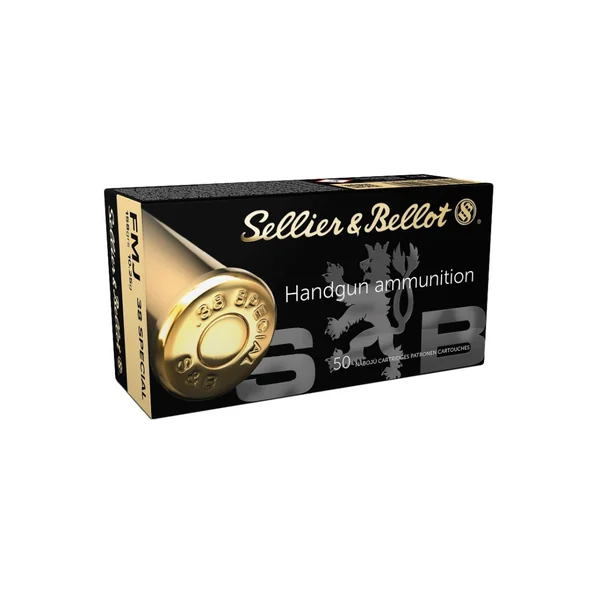 BOITE DE 50 CARTOUCHES SELLIER BELLOT CAL.38 SPECIAL FMJ 158GRS - CATEGORIE B