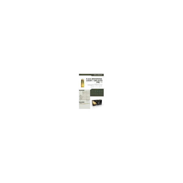 BOITE DE 50 CARTOUCHES SELLIER BELLOT CAL. 9 BROWNING COURT / 380 AUTO FMJ 92GRS - CATEGORIE B