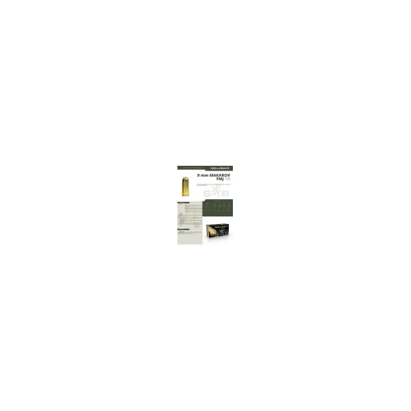 BOITE DE 50 CARTOUCHES SELLIER BELLOT CAL. 9x18 MAKAROV FMJ 95GRS - CATEGORIE B
