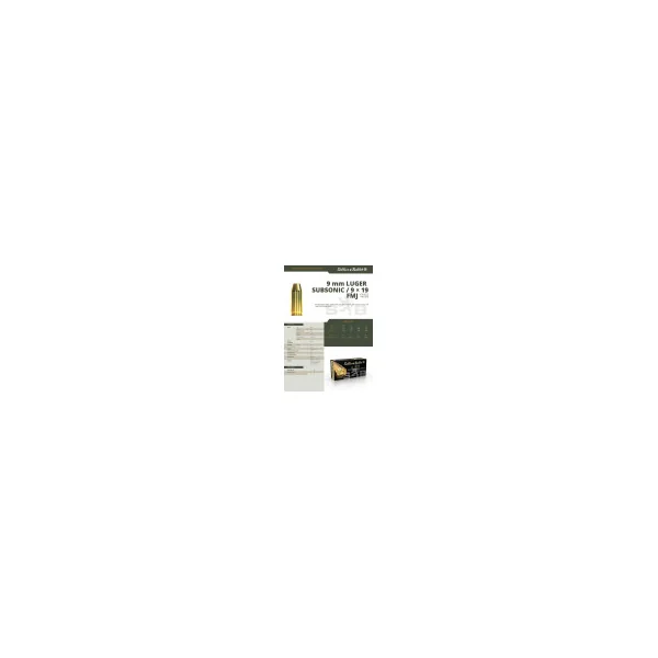 BOITE DE 50 CARTOUCHES SELLIER BELLOT SUBSONIQUES CAL.9x19 / 9 PARA / 9 LUGER FMJ 140GRS - CATEGORIE B