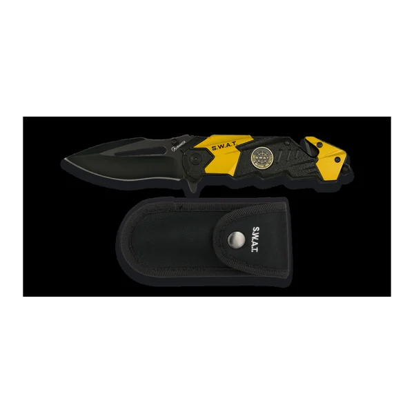 Couteau pliant moderne SWAT avec étui cordura et lame de 8.5cm