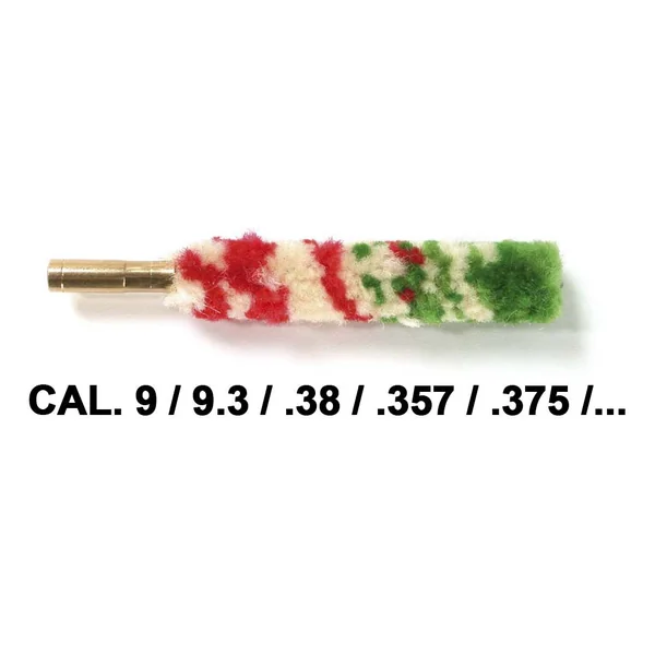 Ecouvillon laine calibre 9mm / 9.3 / .36 / .38 / .357 / .375 - Vendu à l'unité