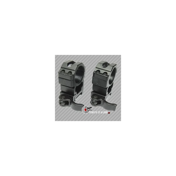 Jeu de 2 colliers UTG montage haut à clips rapides (22 mm)