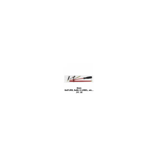Kit nettoyage carabine 3 brins + 3 écouvillons cal.8mm ( 8x57JRS, 8x60, 8 LEBEL, etc...) / .31 / .32