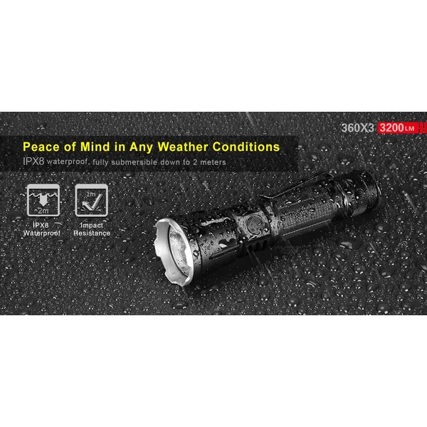 Lampe Tactique Compacte Militaire Rechargeable G15 V2.0 LED - 4200 lumens