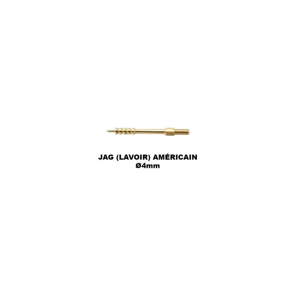 LAVOIR AMERICAIN JAG DE NETTOYAGE PETIT CALIBRE Ø4mm - 22LR - 17HMR - CARABINES A PLOMB...