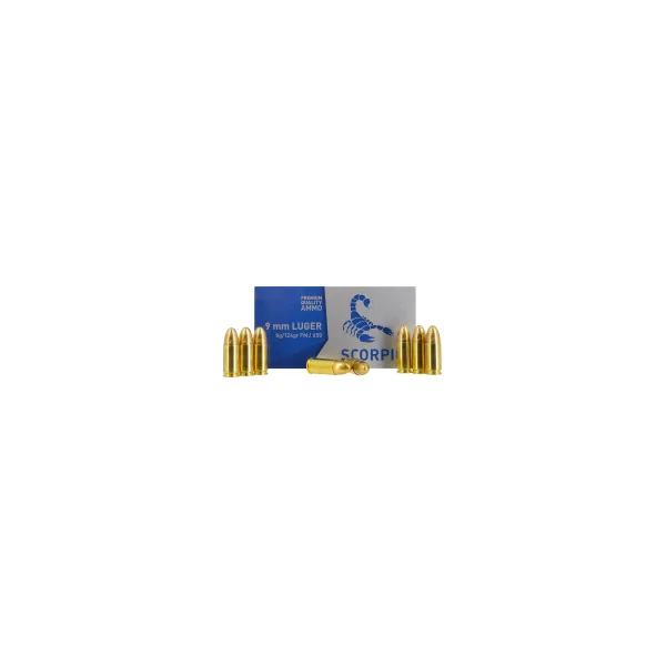 OFFRE ECO - CARTON DE 1000 CARTOUCHES STV CAL.9x19 / 9 PARABELLUM / 9 LUGER FMJ 124GRS - CATEGORIE B