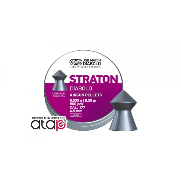 Straton Diabolo JSB Match Boîte De 500 Munitions Plomb 4,5 mm