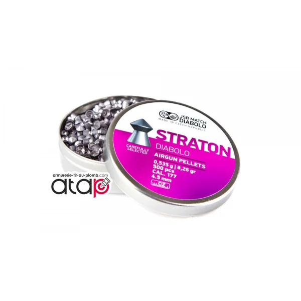 Straton Diabolo JSB Match Boîte De 500 Munitions Plomb 4,5 mm