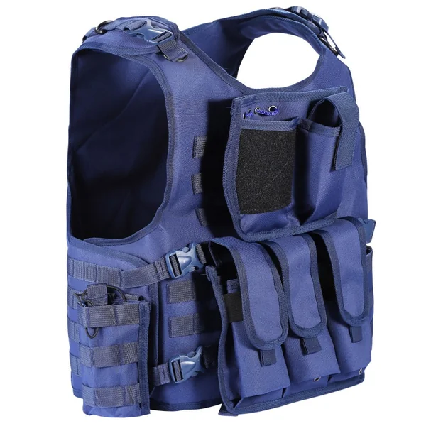 YAKEDA™ Veste Gilet Tactique avec poche molle pour pare balle Police Municipale (bleu)