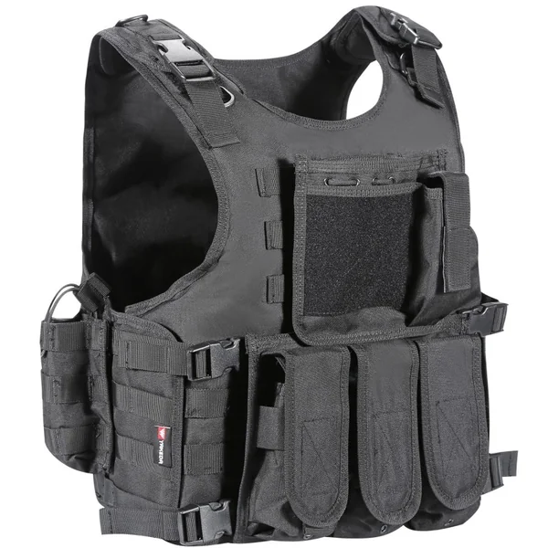 YAKEDA™ Veste Gilet Tactique avec poche molle pour pare balle Police/Gendarmerie