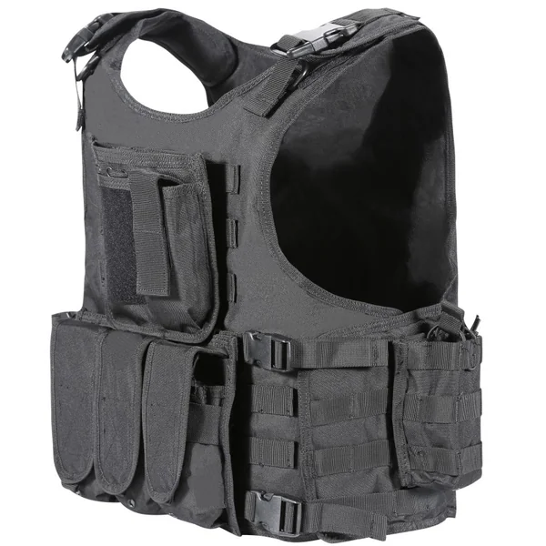 YAKEDA™ Veste Gilet Tactique avec poche molle pour pare balle Police/Gendarmerie