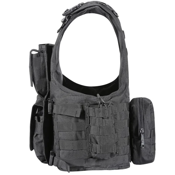 YAKEDA™ Veste Gilet Tactique avec poche molle pour pare balle Police/Gendarmerie